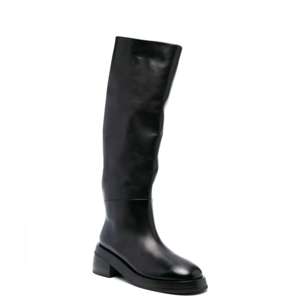 Marsèll Fondello 75mm Black Leather Boots